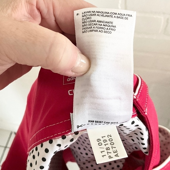 Adidas Mini Skirt Red White trim Blokettecore Tennis Prep pockets Sz 10 - Picture 4 of 12